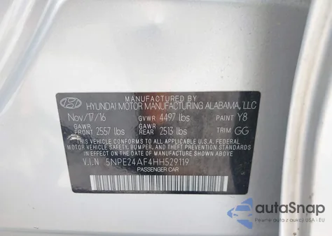 2017 Hyundai Sonata from USA, damaged, VIN 5NPE24AF4HH529119